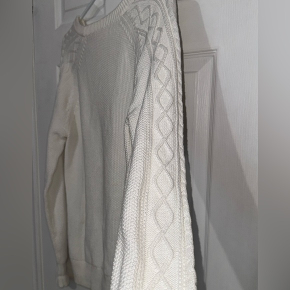 GAP Classic Cable-Knit Sweater Cream / White Large - Picture 3 of 4